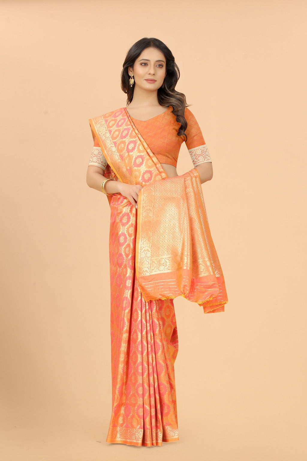 Designer Banarasi Soft Lichi Silk Saree With Fancy Blouse