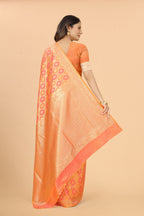Designer Banarasi Soft Lichi Silk Saree With Fancy Blouse