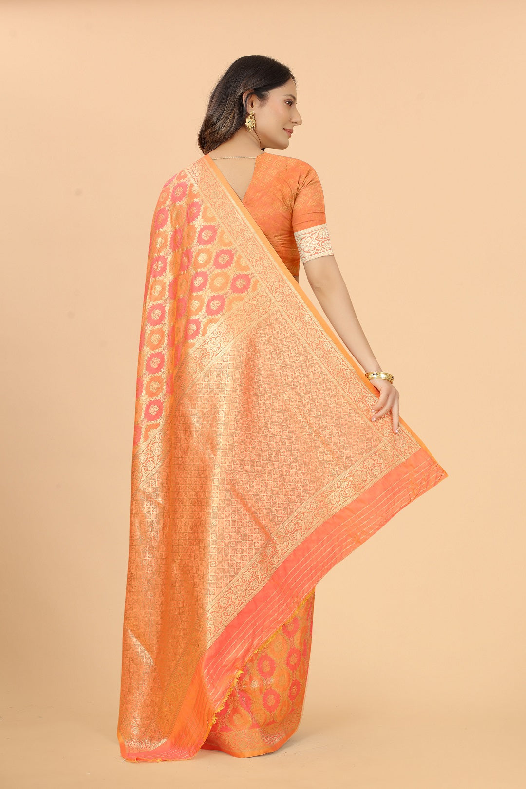 Designer Banarasi Soft Lichi Silk Saree With Fancy Blouse