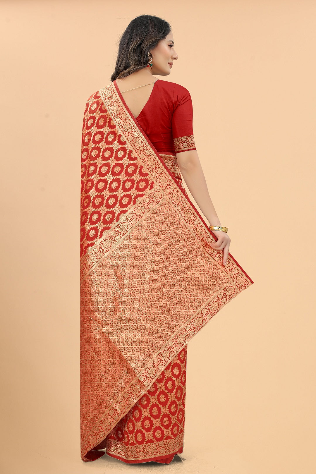 Designer Banarasi Soft Lichi Silk Saree With Fancy Blouse