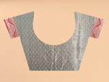 Women's Grey color With Golden Zari Jacquard Woven Self Design Cotton Silk saree with Customize blouse piece