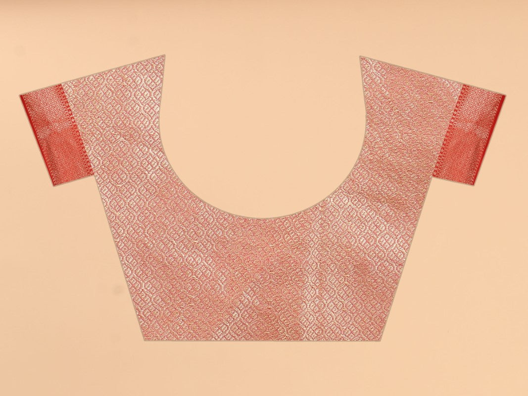 Women's Yellow color With Golden Zari Jacquard Woven Self Design Cotton Silk saree with Customize blouse piece